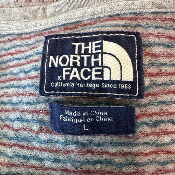 NORTH FACE Long Sleeve Nordic Sweater Womens Wool Blend Gray Y2K Sz L #1727 - Picture 9 of 9